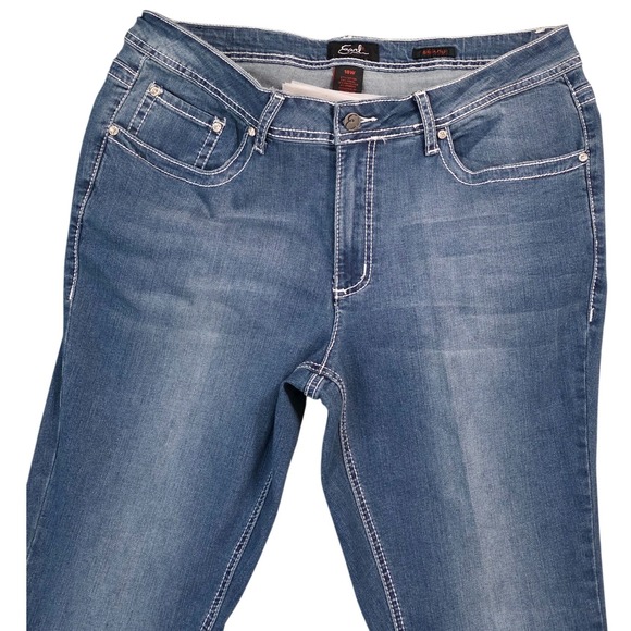 Earl Jean Skinny Jeans Womens y2k18W Medium Wash Embellished Excellent Stretch - Picture 4 of 10